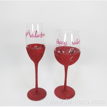 custom colored red wine glass goblet set